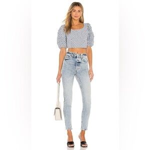 FREE People-“We the free” Zuri Mom High Rise Jeans (Size:26)